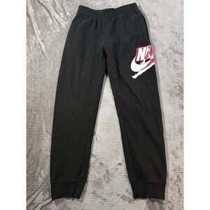 Jordan Boys Black Fleece Sweatpants Jumpman Nike Graphic Joggers XL 26X28.